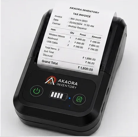 Akaora Inventory bill machine printing receipt